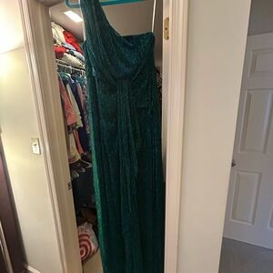 Lulu's Teal One-Shoulder Dress